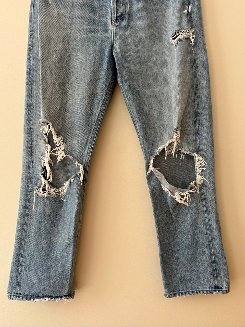 AGOLDE 90s Jeans Ripped Light Wash - Picture 5 of 12